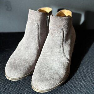 Lucky Brand Ankle Boots Booties Womens Grey Suede size 8